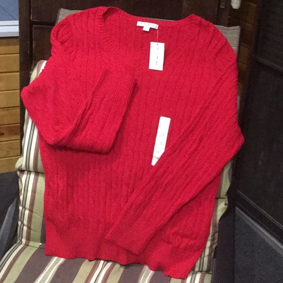 Studio Works Comfy 91% COTTON Sweater in cool red Size 2x or 3x NWT - Fast Ship! - Picture 1 of 4
